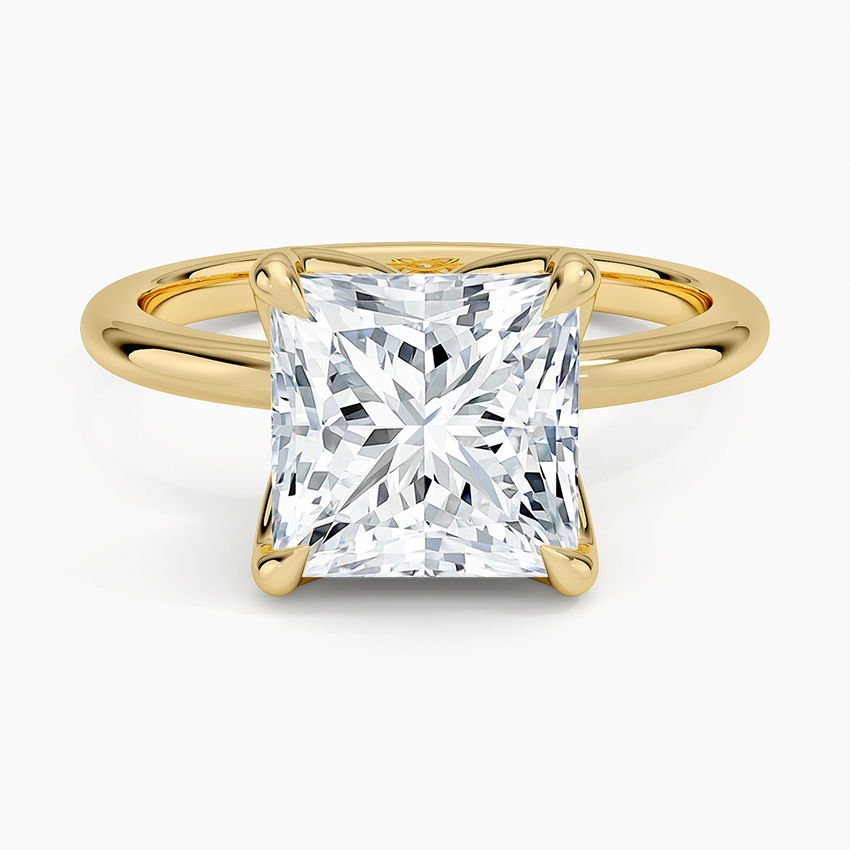 3.00 Karat F-VS Prenses Tektaş Laboratuvar Pırlanta Yüzük 18K - Bold Diamonds