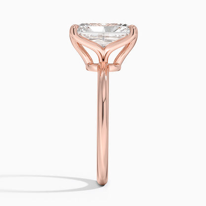 3.00 Karat F-VS Radiant Tektaş Laboratuvar Pırlanta Yüzük 18K - Bold Diamonds