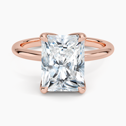 3.00 Karat F-VS Radiant Tektaş Laboratuvar Pırlanta Yüzük 18K - Bold Diamonds