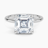 4.00 Karat F-VS Asscher Tektaş Laboratuvar Pırlanta Yüzük 18K - Bold Diamonds