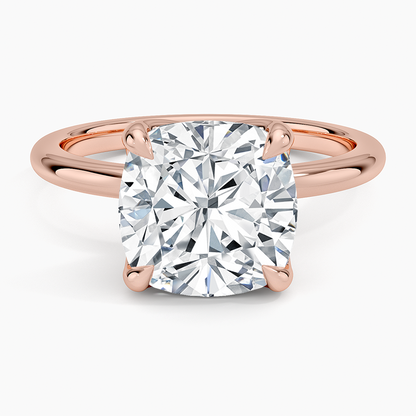 4.00 Karat F-VS Chusion Tektaş Laboratuvar Pırlanta Yüzük 18K - Bold Diamonds
