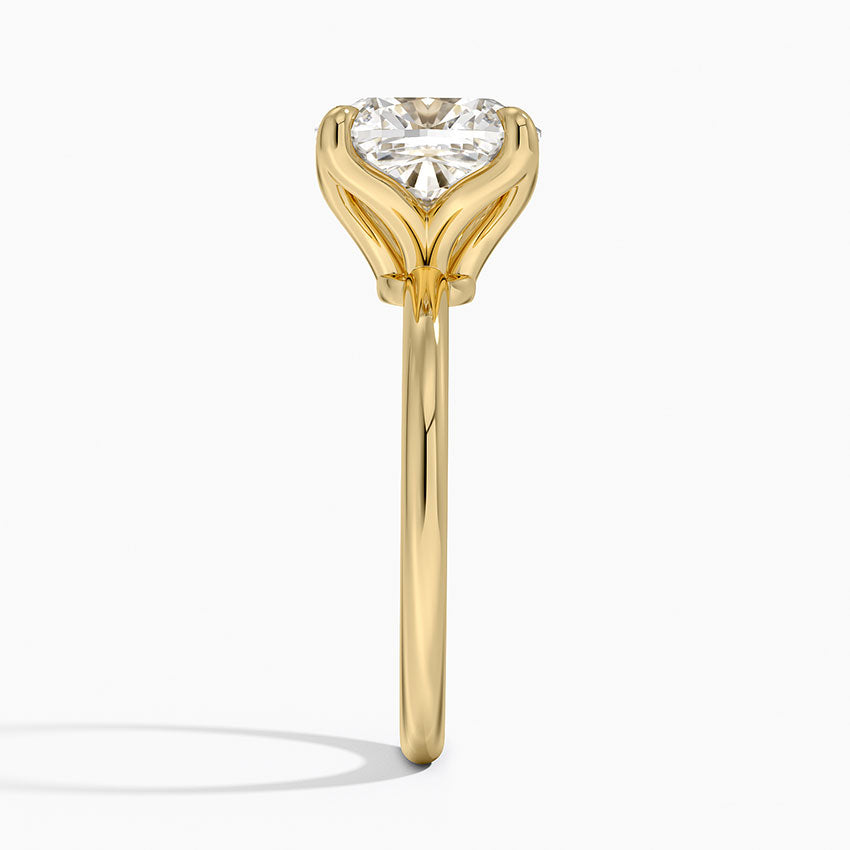 4.00 Karat F-VS Chusion Tektaş Laboratuvar Pırlanta Yüzük 18K - Bold Diamonds