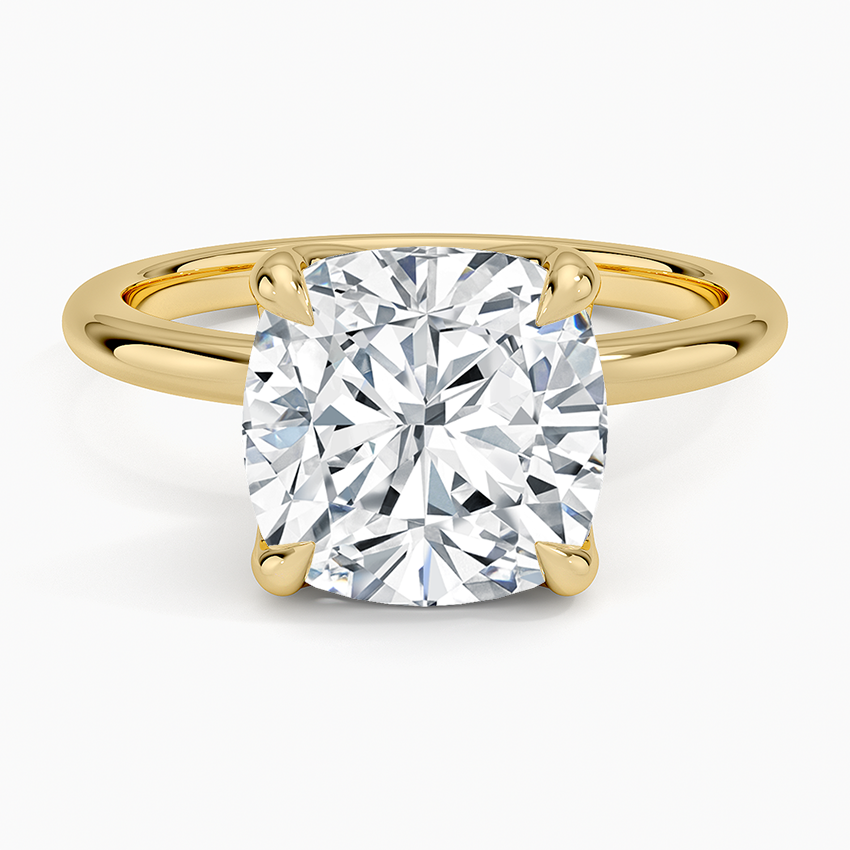 4.00 Karat F-VS Chusion Tektaş Laboratuvar Pırlanta Yüzük 18K - Bold Diamonds