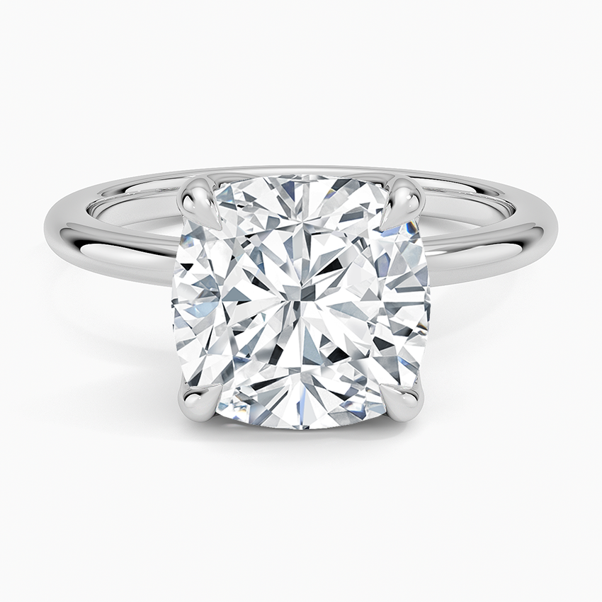 4.00 Karat F-VS Chusion Tektaş Laboratuvar Pırlanta Yüzük 18K - Bold Diamonds