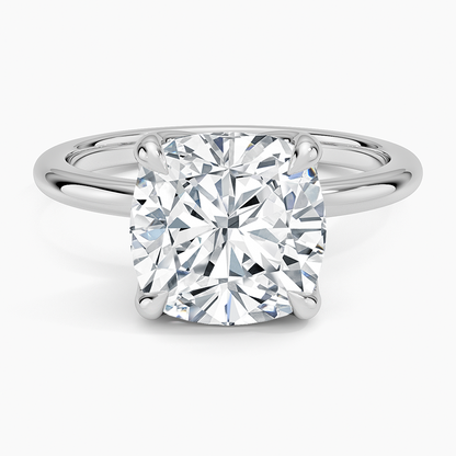 4.00 Karat F-VS Chusion Tektaş Laboratuvar Pırlanta Yüzük 18K - Bold Diamonds