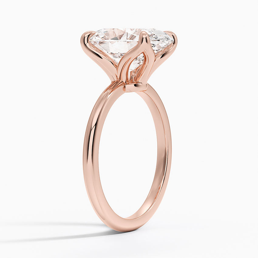 4.00 Karat F-VS Oval Tektaş Laboratuvar Pırlanta Yüzük 18K - Bold Diamonds