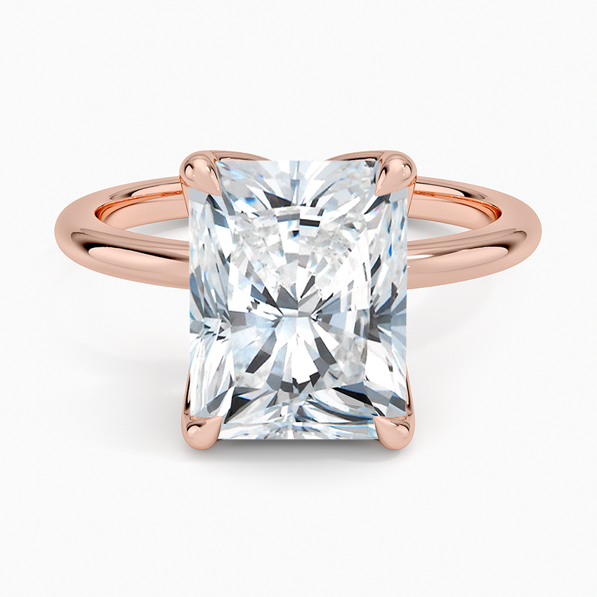 4.00 Karat F-VS Radiant Tektaş Laboratuvar Pırlanta Yüzük 18K - Bold Diamonds