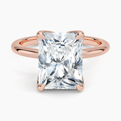 4.00 Karat F-VS Radiant Tektaş Laboratuvar Pırlanta Yüzük 18K - Bold Diamonds