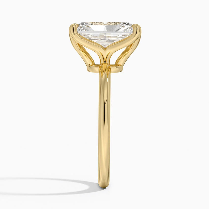4.00 Karat F-VS Radiant Tektaş Laboratuvar Pırlanta Yüzük 18K - Bold Diamonds