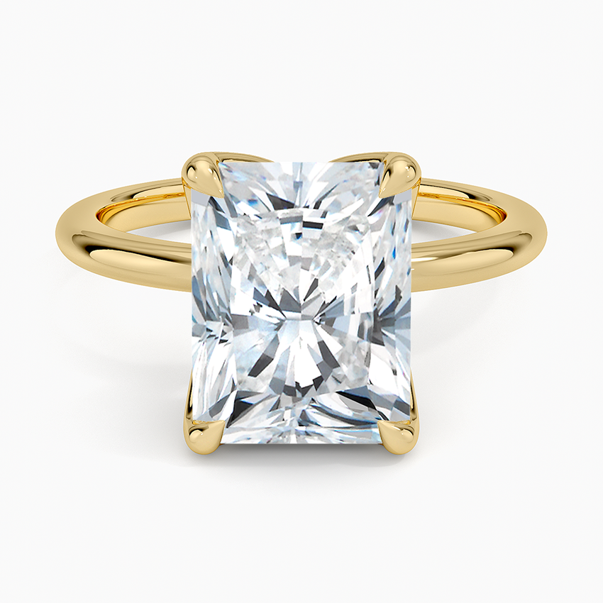4.00 Karat F-VS Radiant Tektaş Laboratuvar Pırlanta Yüzük 18K - Bold Diamonds