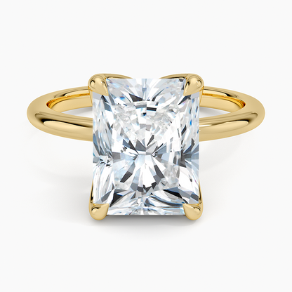4.00 Karat F-VS Radiant Tektaş Laboratuvar Pırlanta Yüzük 18K - Bold Diamonds