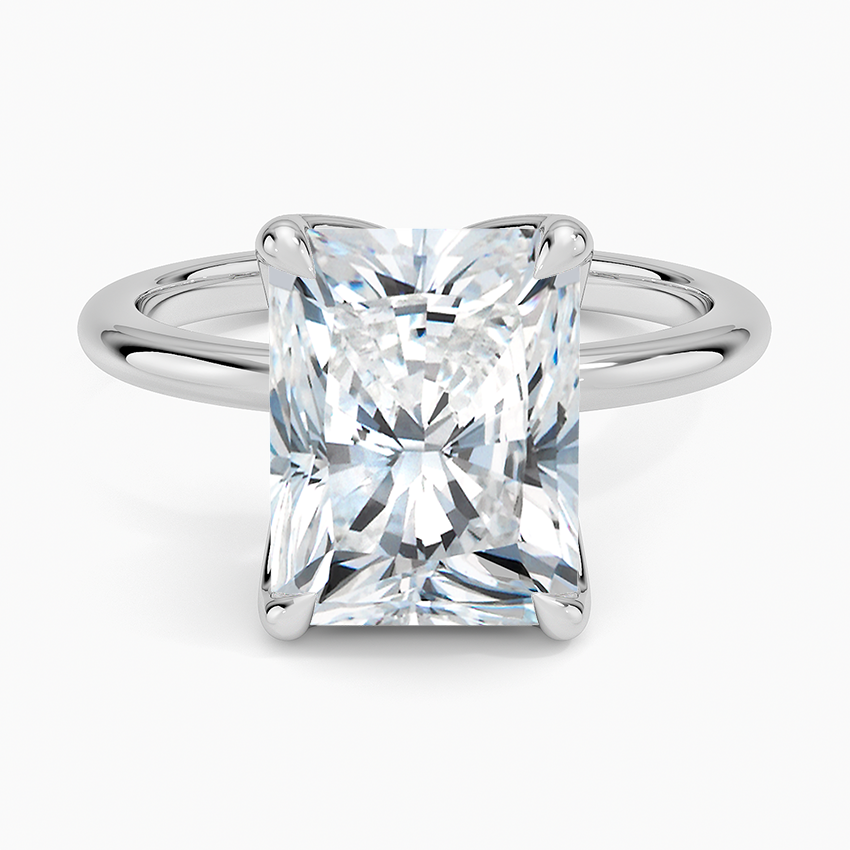 4.00 Karat F-VS Radiant Tektaş Laboratuvar Pırlanta Yüzük 18K - Bold Diamonds