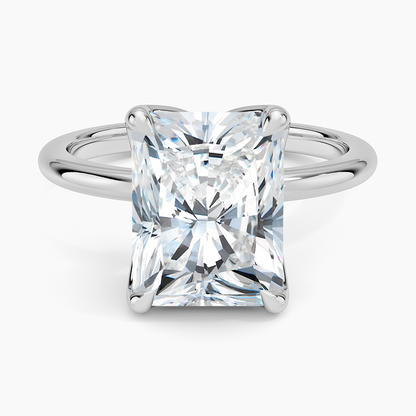 4.00 Karat F-VS Radiant Tektaş Laboratuvar Pırlanta Yüzük 18K - Bold Diamonds