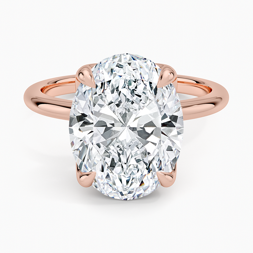 5.00 Karat F-VS Oval Tektaş Laboratuvar Pırlanta Yüzük - Bold Diamonds