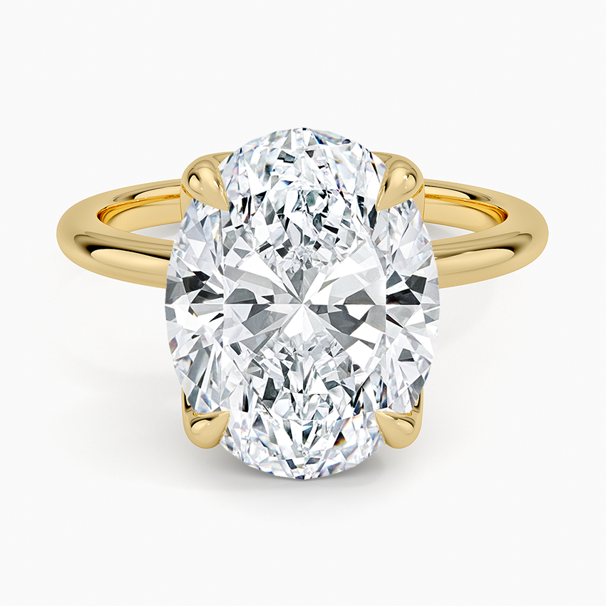 5.00 Karat F-VS Oval Tektaş Laboratuvar Pırlanta Yüzük - Bold Diamonds