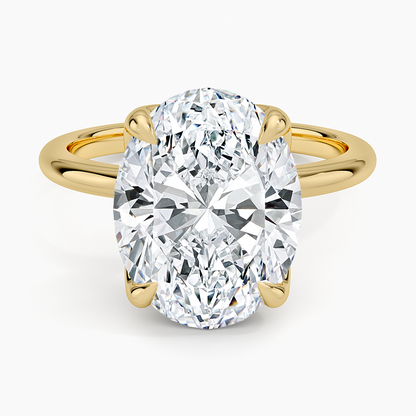 5.00 Karat F-VS Oval Tektaş Laboratuvar Pırlanta Yüzük - Bold Diamonds