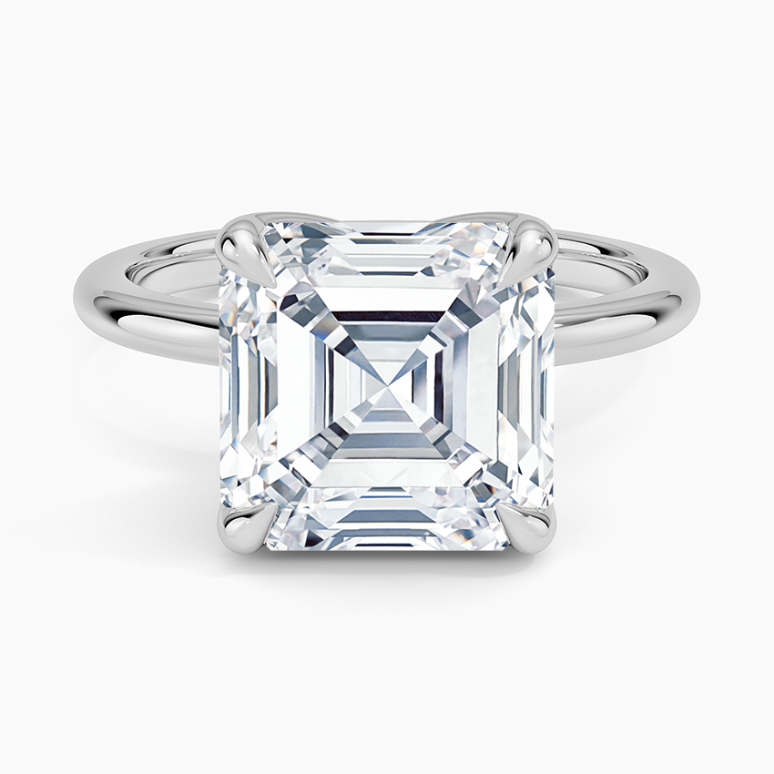 5.00 Karat F-VS Asscher Tektaş Laboratuvar Pırlanta Yüzük 18K - Bold Diamonds