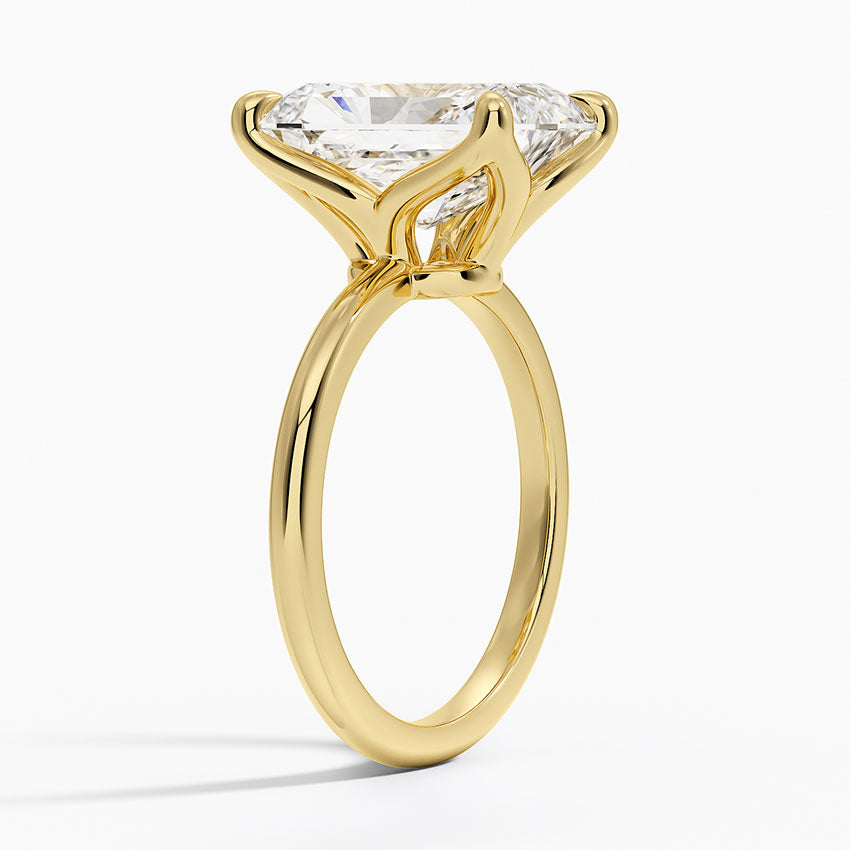 5.00 Karat F-VS Radiant Tektaş Laboratuvar Pırlanta Yüzük 18K - Bold Diamonds