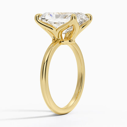 5.00 Karat F-VS Radiant Tektaş Laboratuvar Pırlanta Yüzük 18K - Bold Diamonds
