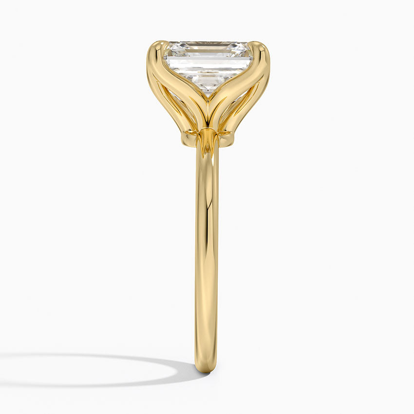 5.00 Karat F-VS Asscher Tektaş Laboratuvar Pırlanta Yüzük 18K - Bold Diamonds