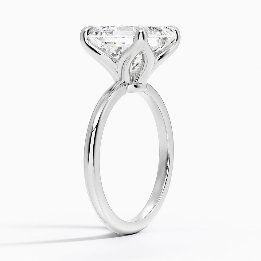 5.00 Karat F-VS Asscher Tektaş Laboratuvar Pırlanta Yüzük 18K - Bold Diamonds