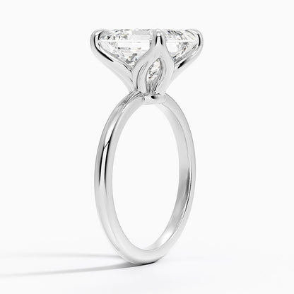 5.00 Karat F-VS Asscher Tektaş Laboratuvar Pırlanta Yüzük 18K - Bold Diamonds