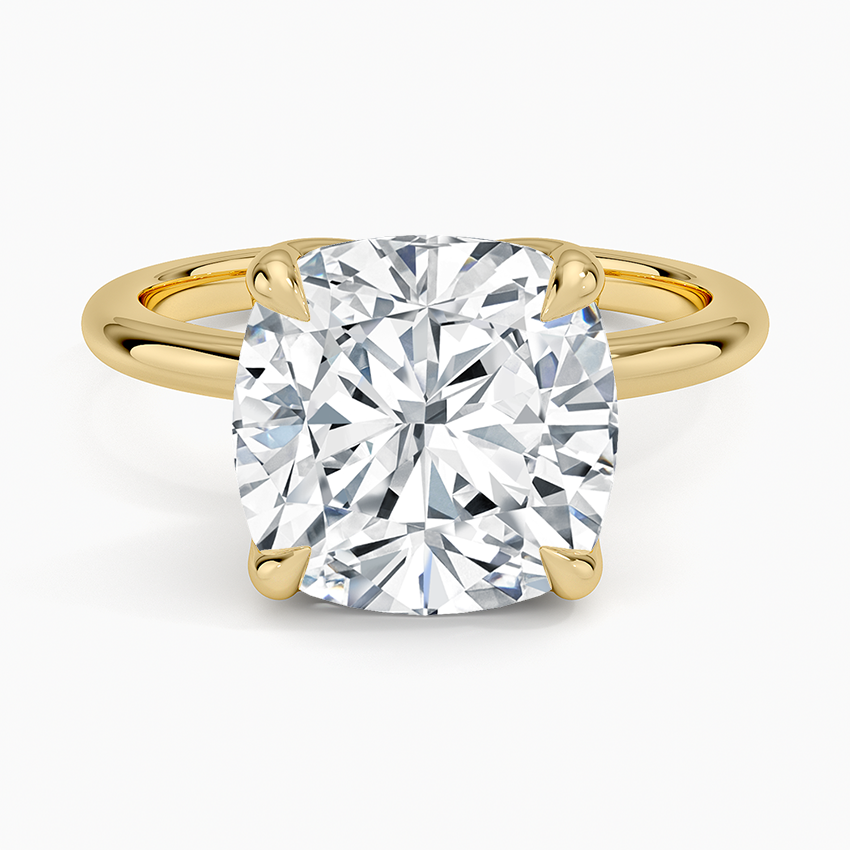 5.00 Karat F-VS Chusion Tektaş Laboratuvar Pırlanta Yüzük 18K - Bold Diamonds