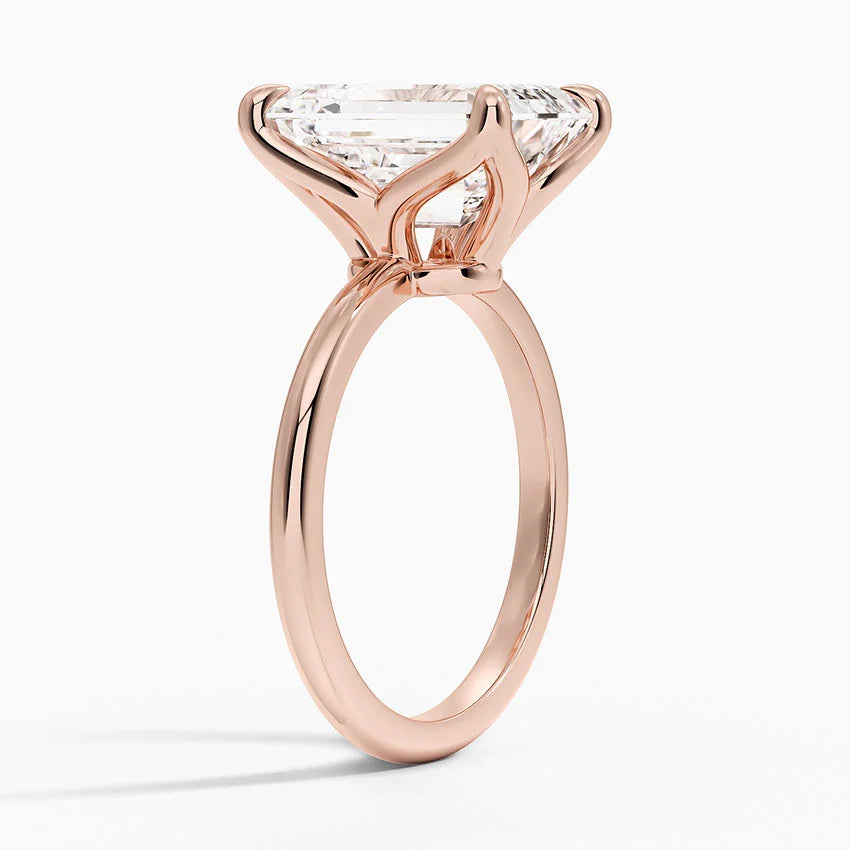 5.00 Karat F-VS  Emerald  Tektaş Laboratuvar Pırlanta Yüzük 18K - Bold Diamonds