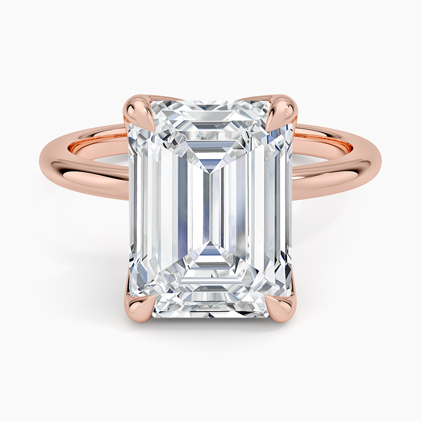 5.00 Karat F-VS  Emerald  Tektaş Laboratuvar Pırlanta Yüzük 18K - Bold Diamonds