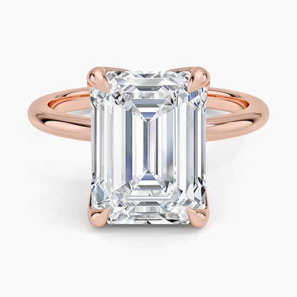 5.00 Karat F-VS  Emerald  Tektaş Laboratuvar Pırlanta Yüzük 18K - Bold Diamonds