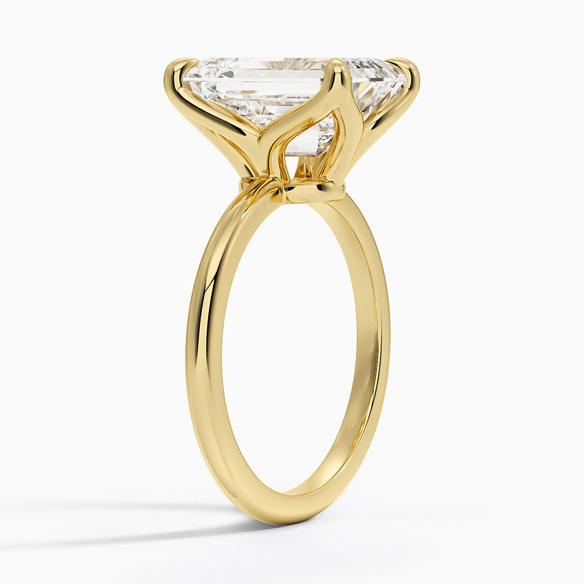 5.00 Karat F-VS  Emerald  Tektaş Laboratuvar Pırlanta Yüzük 18K - Bold Diamonds