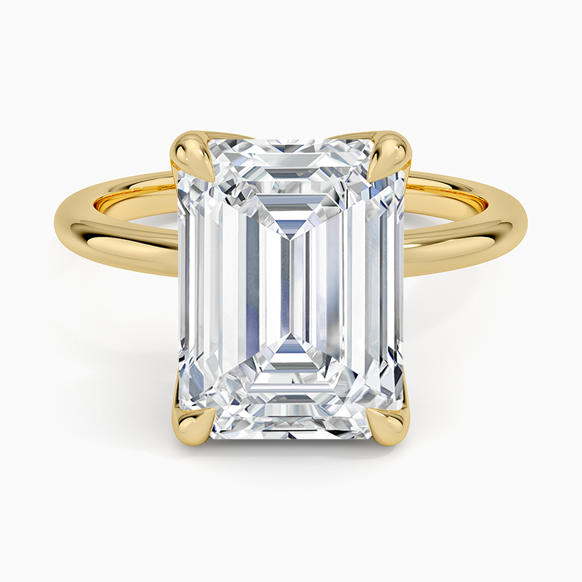 5.00 Karat F-VS  Emerald  Tektaş Laboratuvar Pırlanta Yüzük 18K - Bold Diamonds