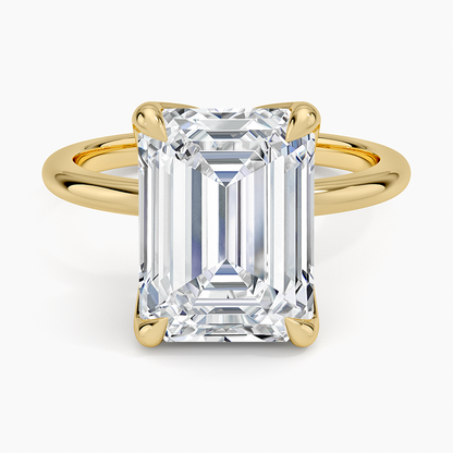 5.00 Karat F-VS  Emerald  Tektaş Laboratuvar Pırlanta Yüzük 18K - Bold Diamonds