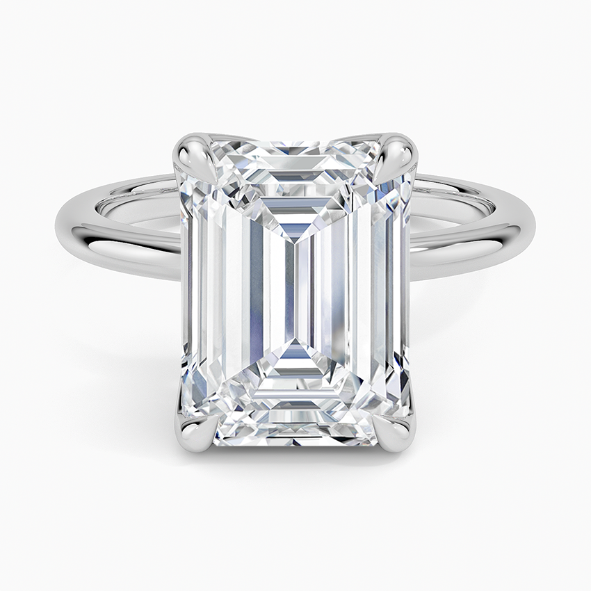 5.00 Karat F-VS  Emerald  Tektaş Laboratuvar Pırlanta Yüzük 18K - Bold Diamonds
