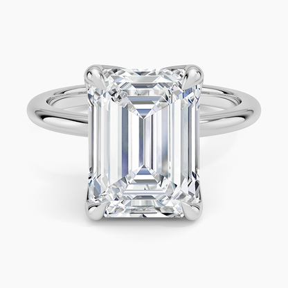 5.00 Karat F-VS  Emerald  Tektaş Laboratuvar Pırlanta Yüzük 18K - Bold Diamonds