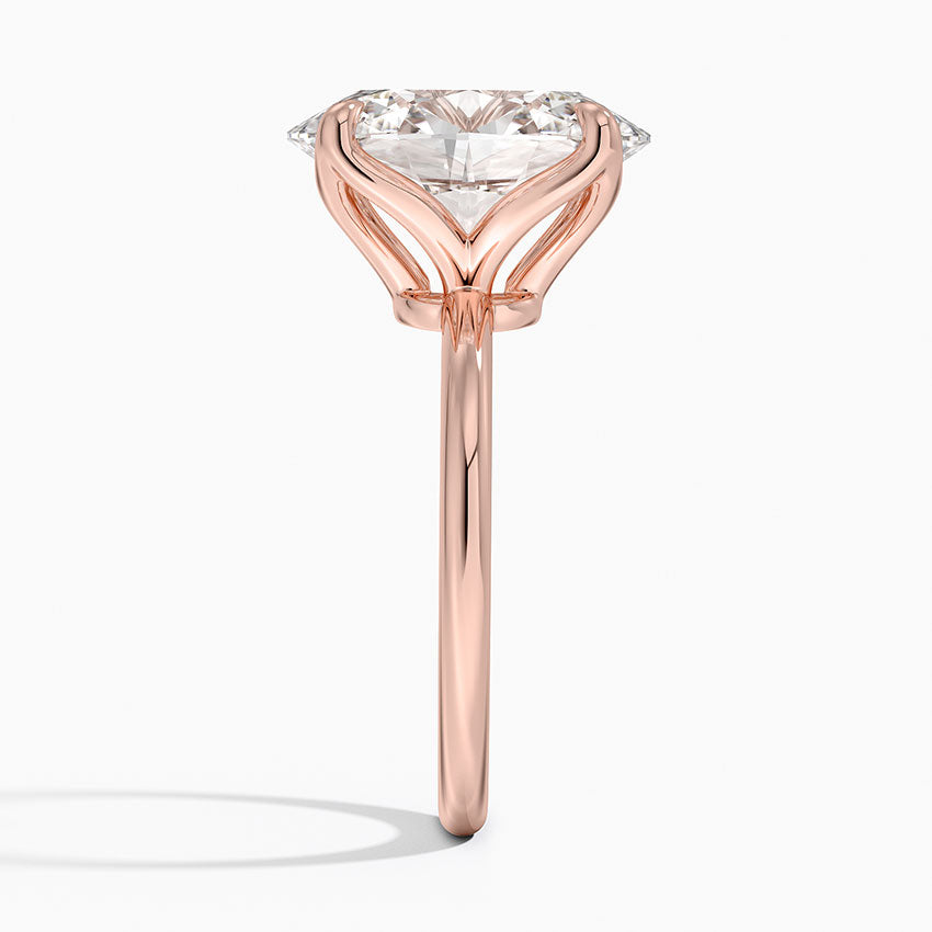 5.00 Karat F-VS Oval Tektaş Laboratuvar Pırlanta Yüzük - Bold Diamonds