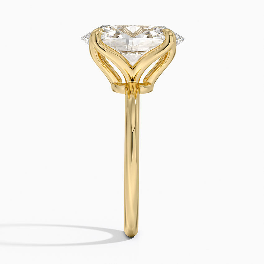 5.00 Karat F-VS Oval Tektaş Laboratuvar Pırlanta Yüzük - Bold Diamonds
