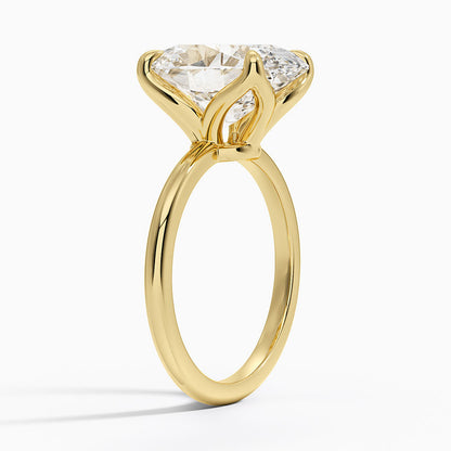 5.00 Karat F-VS Oval Tektaş Laboratuvar Pırlanta Yüzük - Bold Diamonds