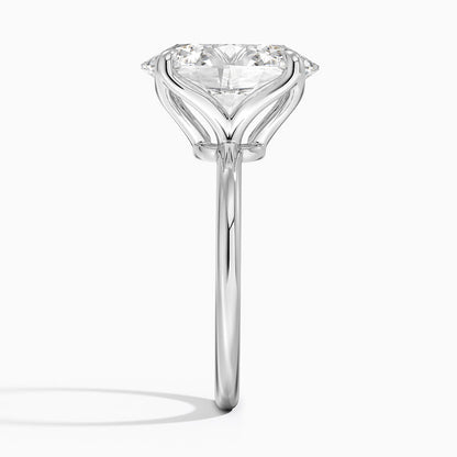 5.00 Karat F-VS Oval Tektaş Laboratuvar Pırlanta Yüzük - Bold Diamonds