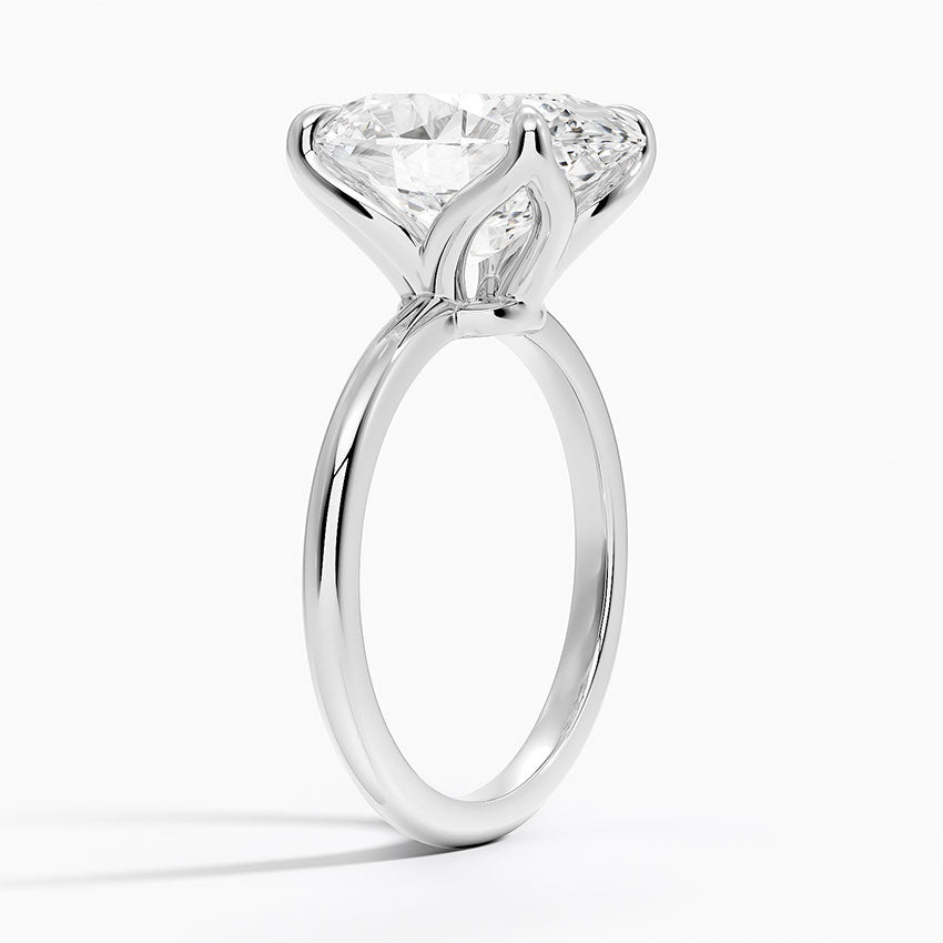 5.00 Karat F-VS Oval Tektaş Laboratuvar Pırlanta Yüzük - Bold Diamonds
