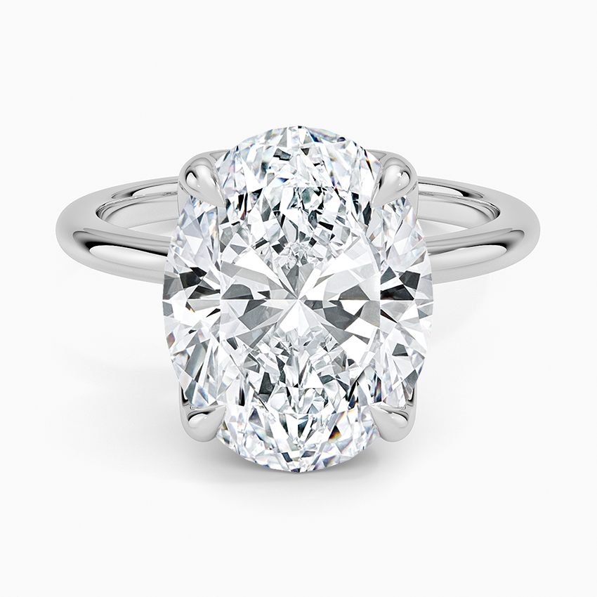 5.00 Karat F-VS Oval Tektaş Laboratuvar Pırlanta Yüzük - Bold Diamonds