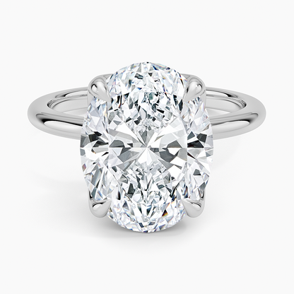 5.00 Karat F-VS Oval Tektaş Laboratuvar Pırlanta Yüzük - Bold Diamonds