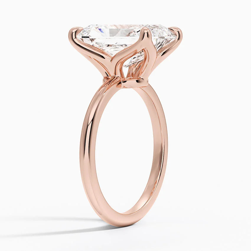 5.00 Karat F-VS Radiant Tektaş Laboratuvar Pırlanta Yüzük 18K - Bold Diamonds