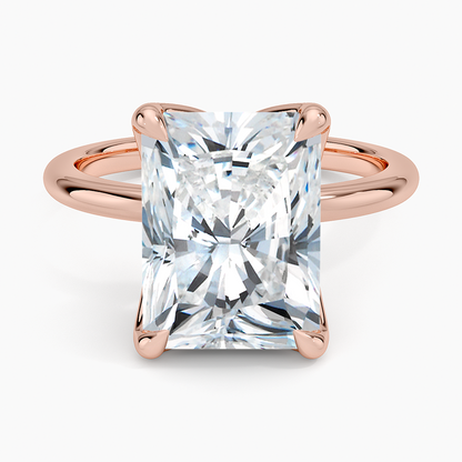 5.00 Karat F-VS Radiant Tektaş Laboratuvar Pırlanta Yüzük 18K - Bold Diamonds