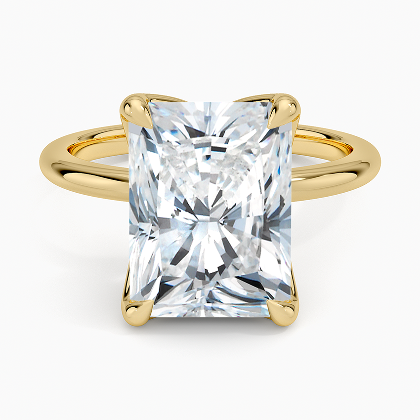 5.00 Karat F-VS Radiant Tektaş Laboratuvar Pırlanta Yüzük 18K - Bold Diamonds