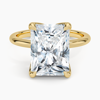 5.00 Karat F-VS Radiant Tektaş Laboratuvar Pırlanta Yüzük 18K - Bold Diamonds