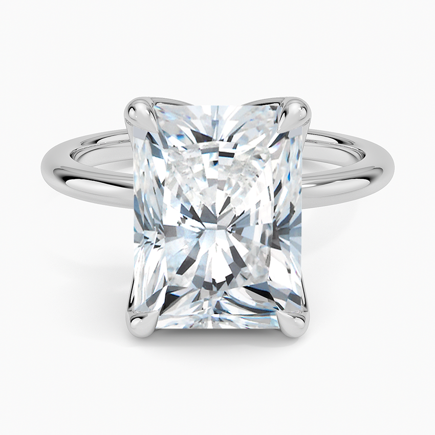 5.00 Karat F-VS Radiant Tektaş Laboratuvar Pırlanta Yüzük 18K - Bold Diamonds