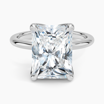 5.00 Karat F-VS Radiant Tektaş Laboratuvar Pırlanta Yüzük 18K - Bold Diamonds