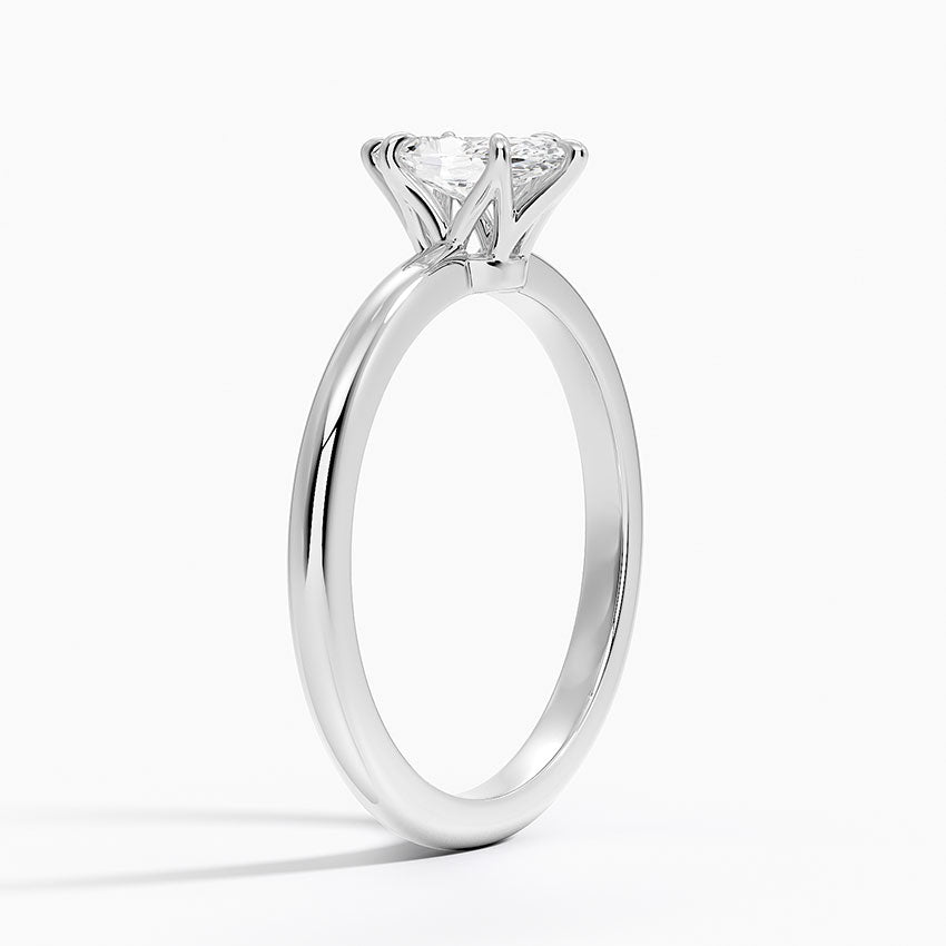 Altı Tırnak 0.50 Karat F-VS Markiz Tektaş Laboratuvar Pırlanta Yüzük 18K - Bold Diamonds