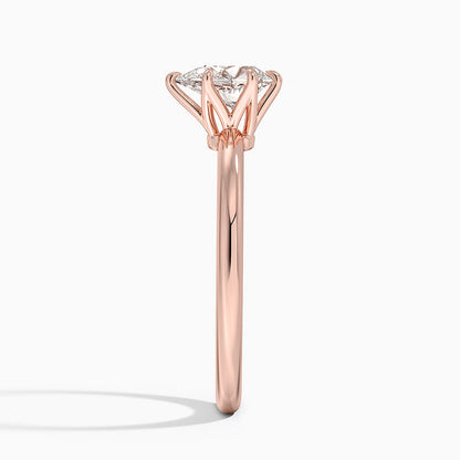Altı Tırnak 0.50 Karat F-VS Damla Tektaş Laboratuvar Pırlanta Yüzük 18K - Bold Diamonds